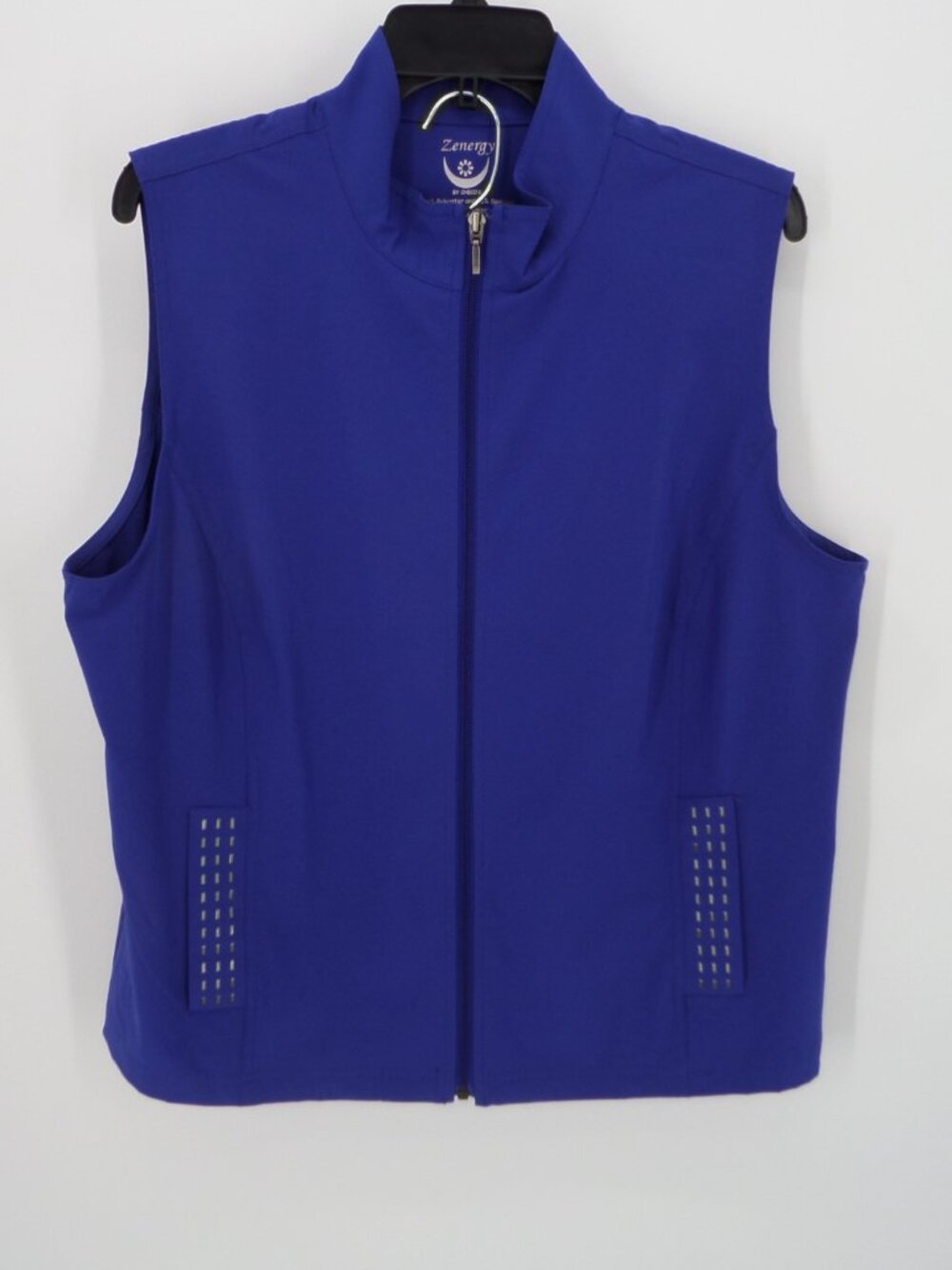 Chico's Zenergy  Woman's Vest Purple With Silver Pocket Accents  SZ 3 US 16